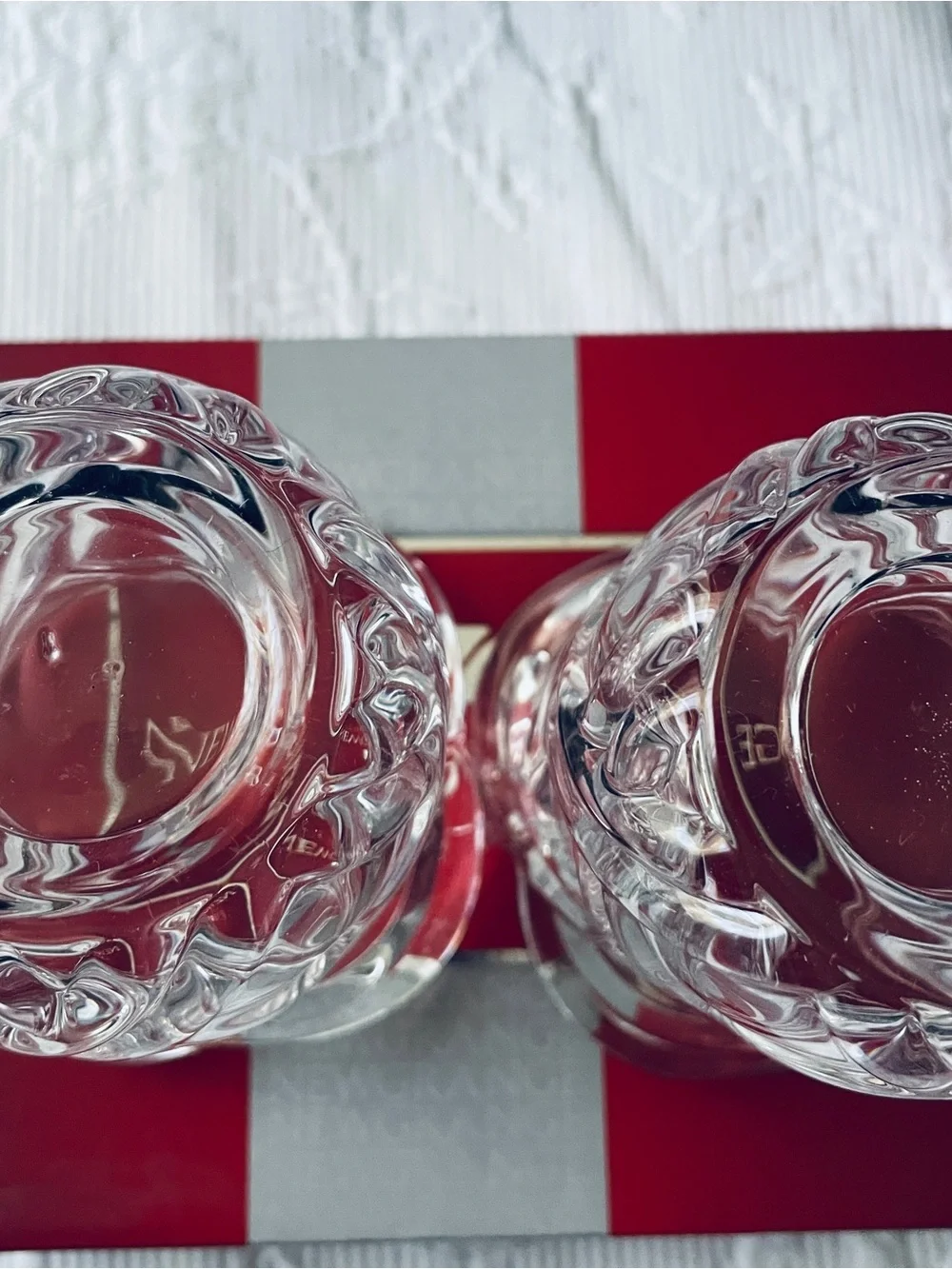 Crystal Clear Twisted Glass Votive Holders - Set of 2